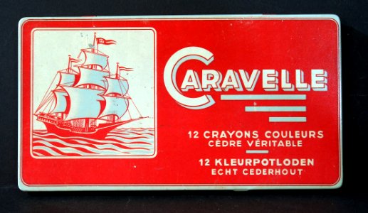 Caravelle crayons couleurs , kleurpotloden tin, pic1