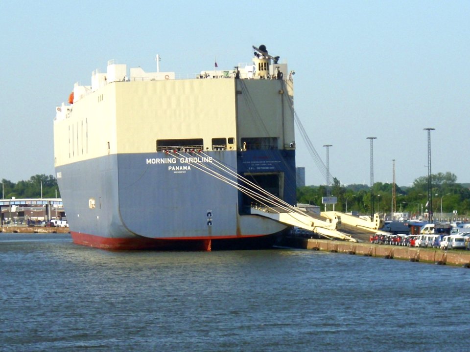 Car carrier Morning Caroline rear view