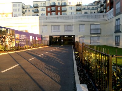 Car Park entrance Envoy House, Beaufort Park, Colindale, London NW9, 14 November 2012 (5)