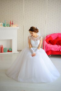 Bridesmaid dress girl just married photo