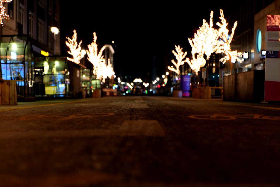 Car free Friedrichstraße at night 2021-01-17 03