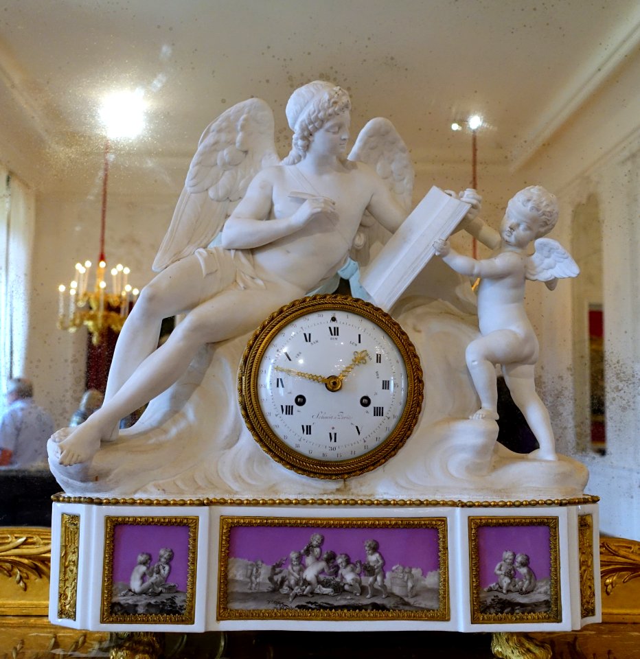 Clock by Jean-Nicolas Schmit, Paris, with bisque porcelain figures from the Duc d’Angoulême’s porcelain factory, c. 1785-1790 - Waddesdon Manor - Buckinghamshire, England - DSC07789