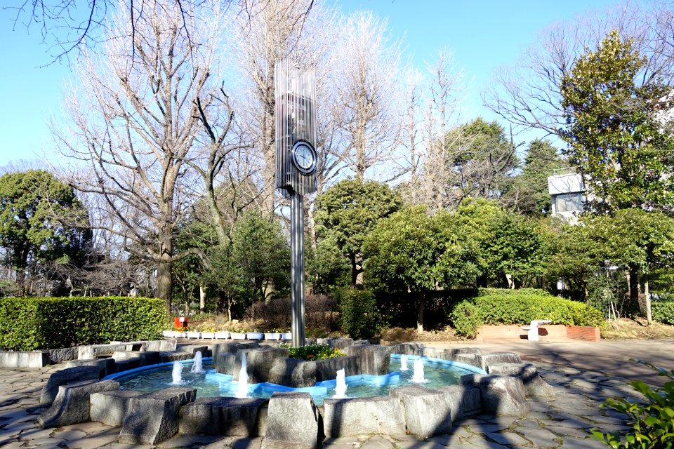 Clock fountain - Arisugawa-no-miya Memorial Park - DSC06844