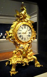 Clock, about 1750, France, gilt bronze - Cleveland Museum of Art - DSC08988
