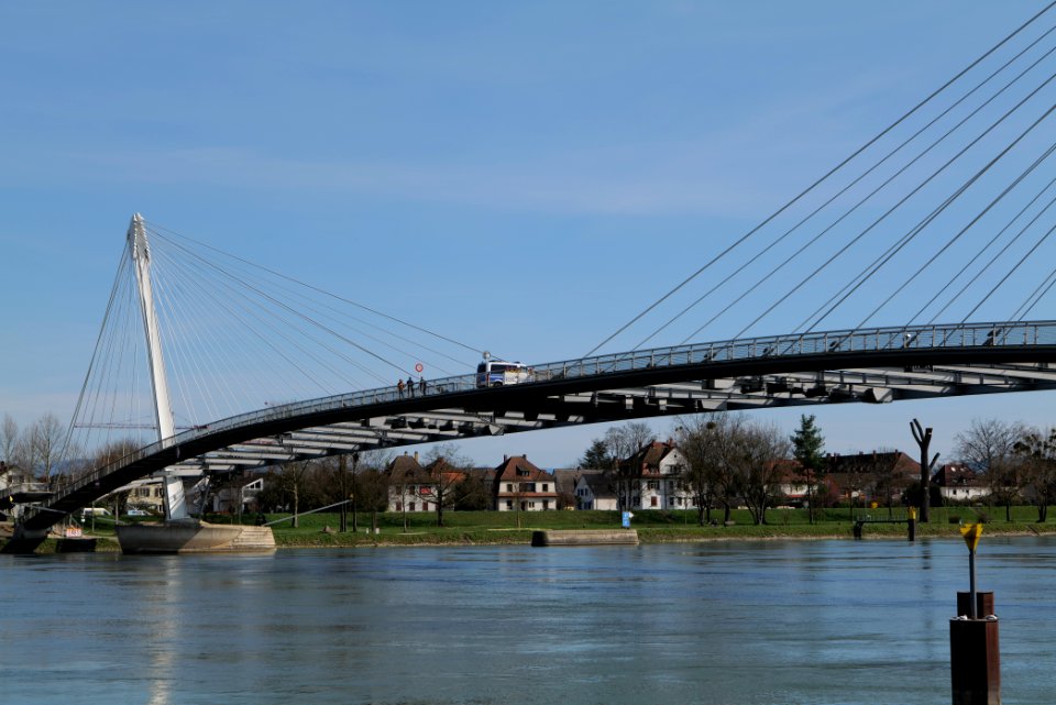 Closed Bridge of the two riverbanks Kehl Strasbourg 2020-03-01 03