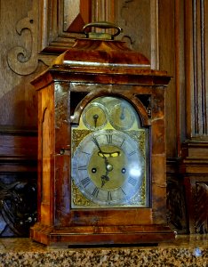 Clock, by Seddon at St. James's - Oak Room, Chatsworth House - Derbyshire, England - DSC03064