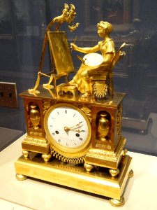 Clock, copper alloy with mercury gilding, Jacques-Francois Baudin, Paris, c. 1810 - Nelson-Atkins Museum of Art - DSC08952