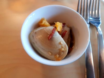 Cloudy Bay Clams, Grapefruit and Bacon