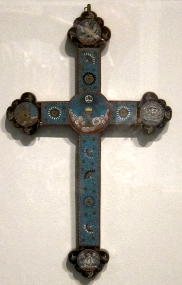 Cloisonne cross from China, 18th century, Qing dynasty, HAA