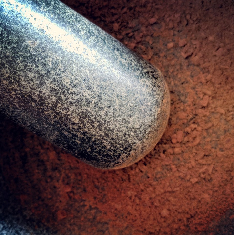 Cloves & Cinnamon in a Mortar