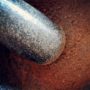 Cloves & Cinnamon in a Mortar