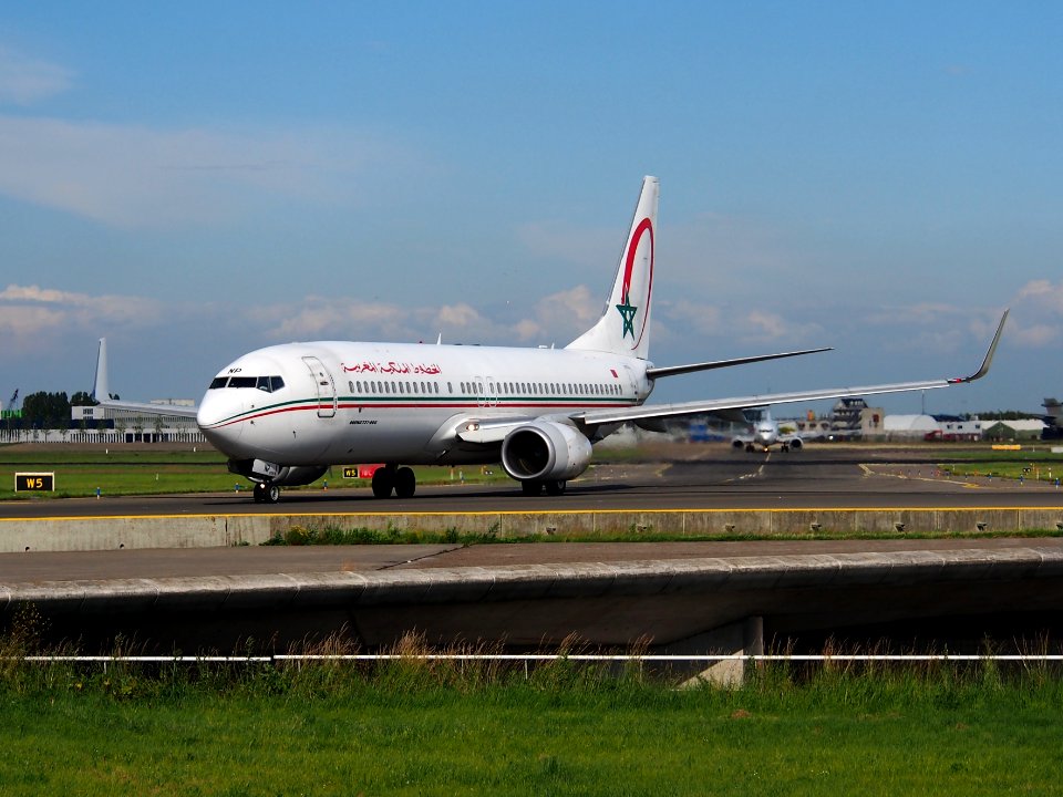 CN-RNP Boeing 737-8B6(WL) Royal Air Maroc taxiing at Schiphol (AMS - EHAM), The Netherlands, 18may2014, pic-1