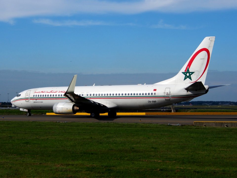 CN-RNP Boeing 737-8B6(WL) Royal Air Maroc taxiing at Schiphol (AMS - EHAM), The Netherlands, 18may2014, pic-4
