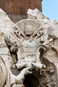 CoA Innocentius X, Fiumi Fountain, Piazza Navona, Rome, Italy photo