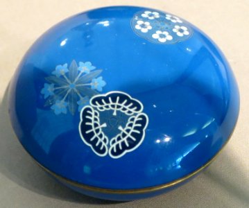 Cloisonné incense container with pine, plum and bellflower roundels by Namikawa Yasuyuki photo