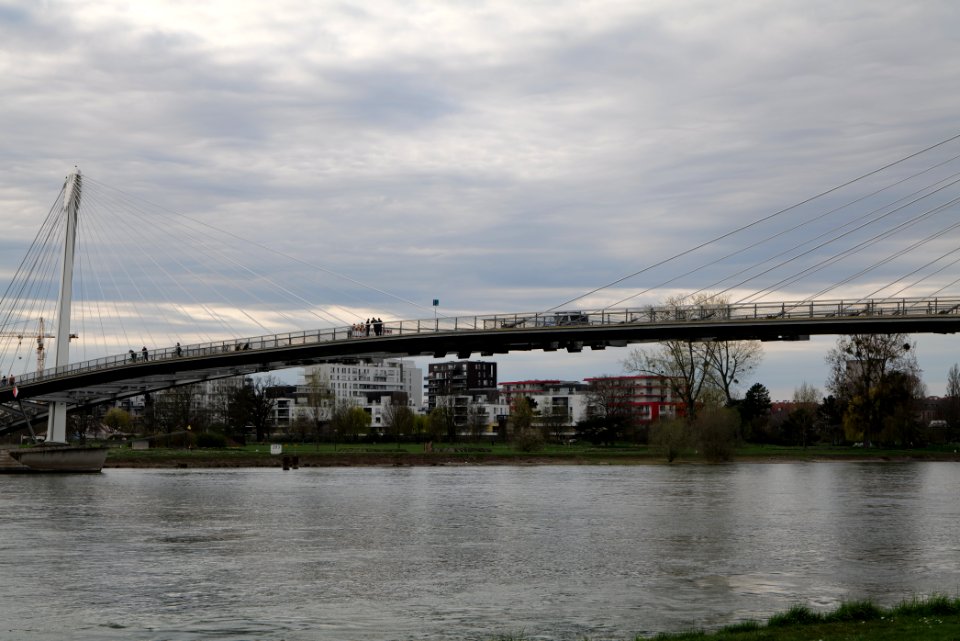 Closed Bridge of the two riverbanks Kehl Strasbourg 2020-03-16 09