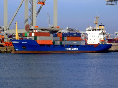 Clontarf IMO 8318128 - Callsign EIJX, loading and unloading in the Amazone harbour Port of Rotterdam 18-Jan-2005