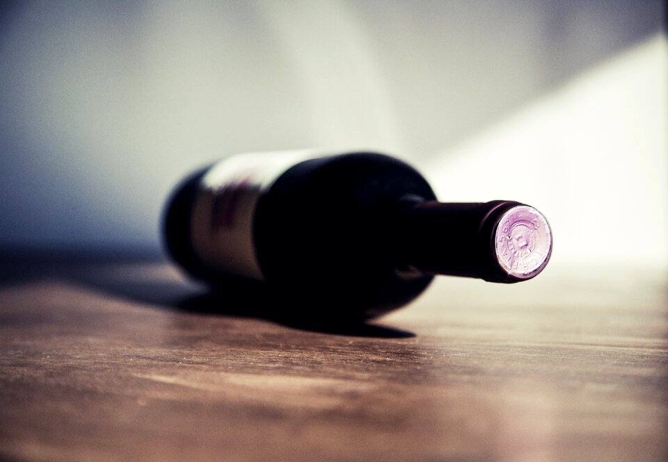 Wine bottle red still life