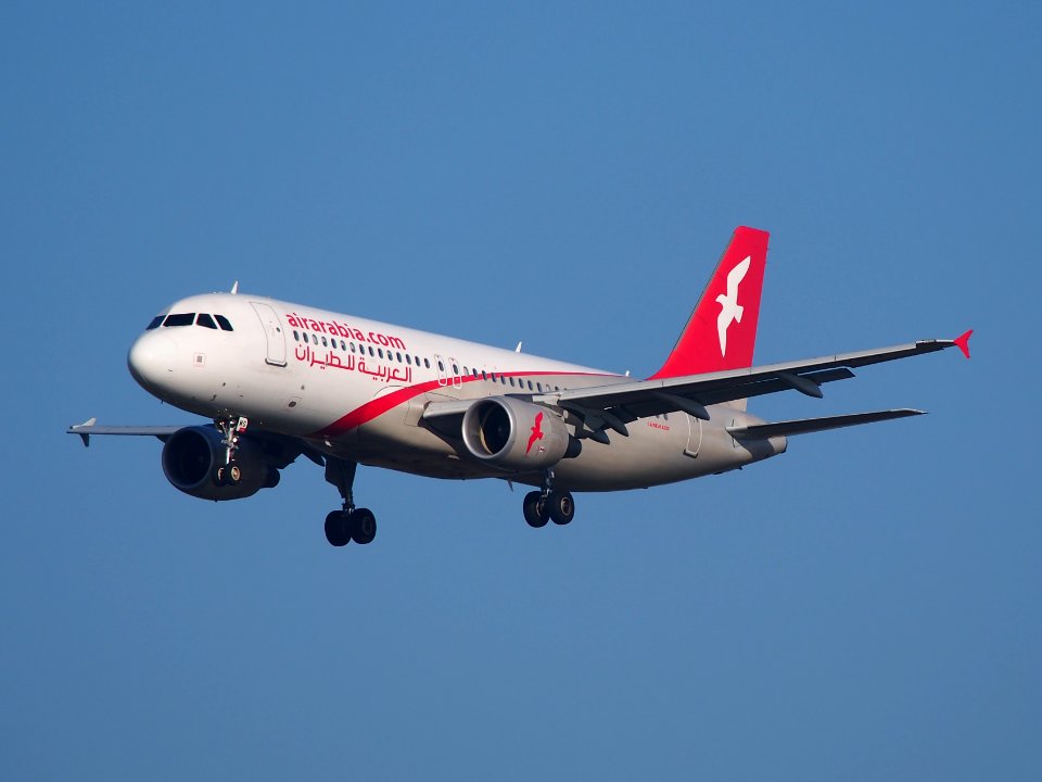 CN-NMG Air Arabia Maroc Airbus A320-214, landing at Schiphol (AMS - EHAM), Netherlands, pic1