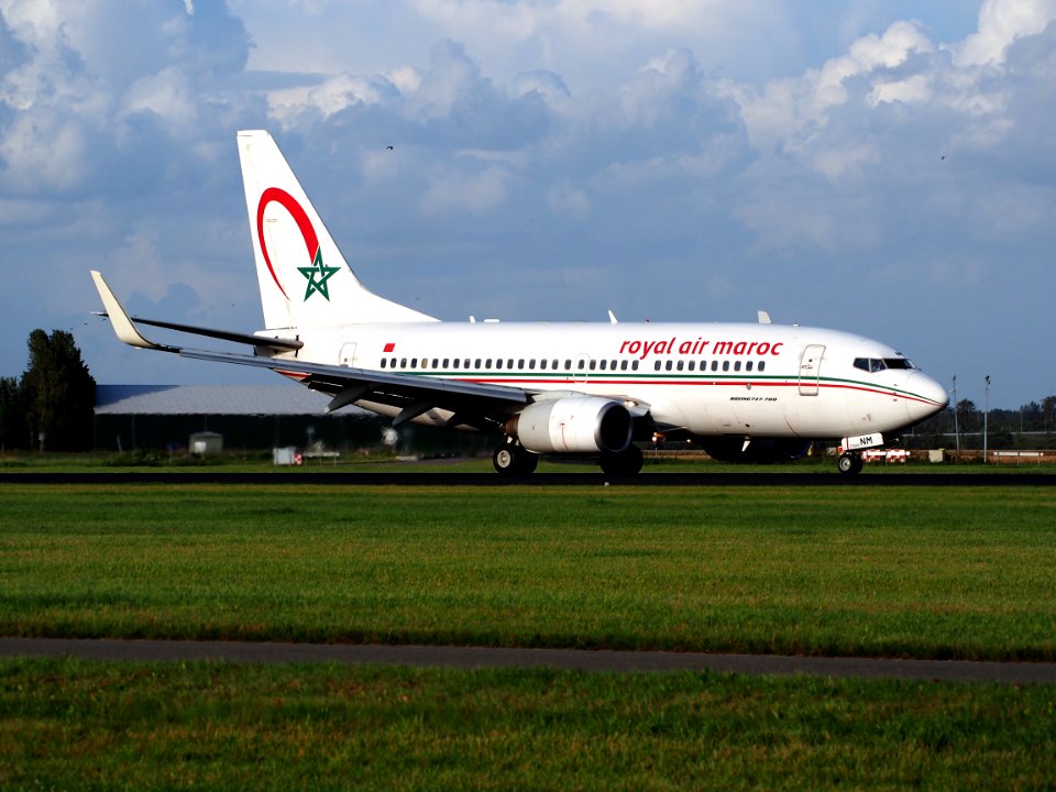 CN-RNM Royal Air Maroc Boeing 737-2B6C, 11Aug2014, landing at Schiphol (AMS - EHAM), The Netherlands, pic2