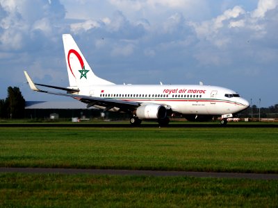 CN-RNM Royal Air Maroc Boeing 737-2B6C, 11Aug2014, landing at Schiphol (AMS - EHAM), The Netherlands, pic2