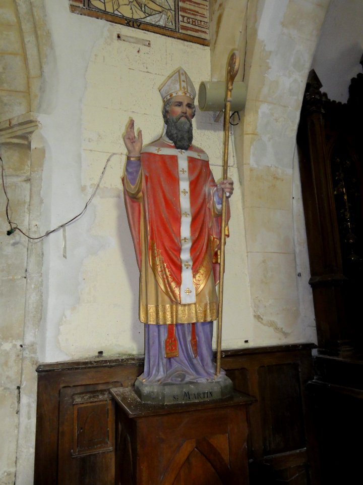 Cliponville (Seine-Mar.) église, statue 07 Saint Martin