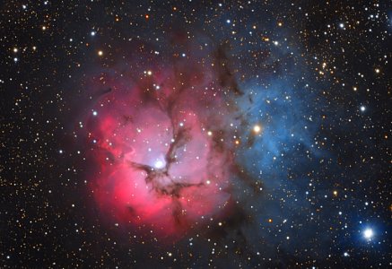 Close up of the Trifid Nebula M20