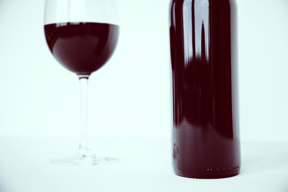 Wine bottle red still life