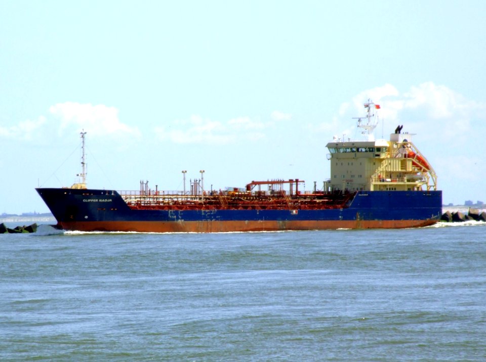 Clipper Nadja IMO 9122112 leaving Port of Rotterdam, Holland 08-Jul-2007