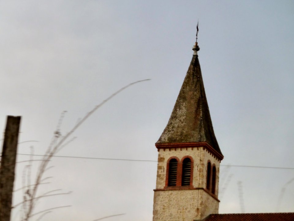 Clocher de l'église de Lasque