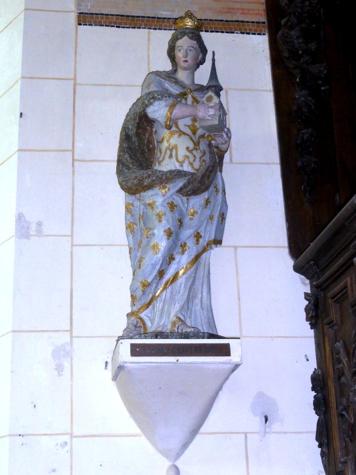 Cliponville (Seine-Mar.) église, statue 17 Sainte Clothilde