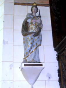 Cliponville (Seine-Mar.) église, statue 17 Sainte Clothilde