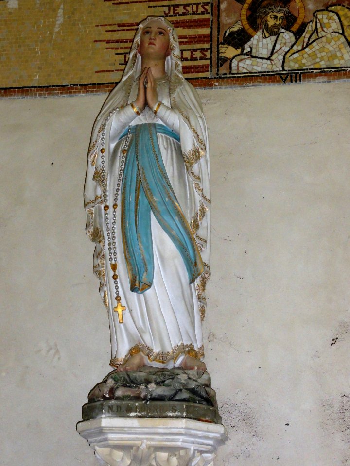 Cliponville (Seine-Mar.) église, statue 14 la Vierge au Rosaire