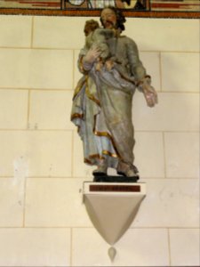 Cliponville (Seine-Mar.) église, statue 15 Saint Joseph à l'Enfant