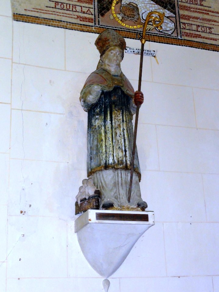 Cliponville (Seine-Mar.) église, statue 13 Saint Nicolas