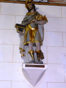 Cliponville (Seine-Mar.) église, statue 16 Saint Adrien