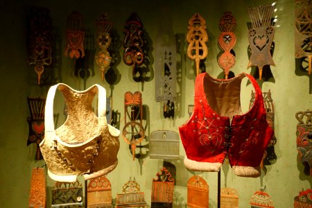 Clothing and carvings, unidentified - Nordiska museet - Stockholm, Sweden - DSC09872
