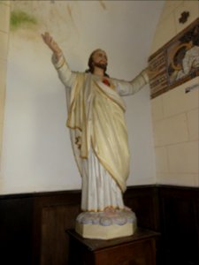 Cliponville (Seine-Mar.) église, statue 08 Sacré Coeur de Jésus Christ