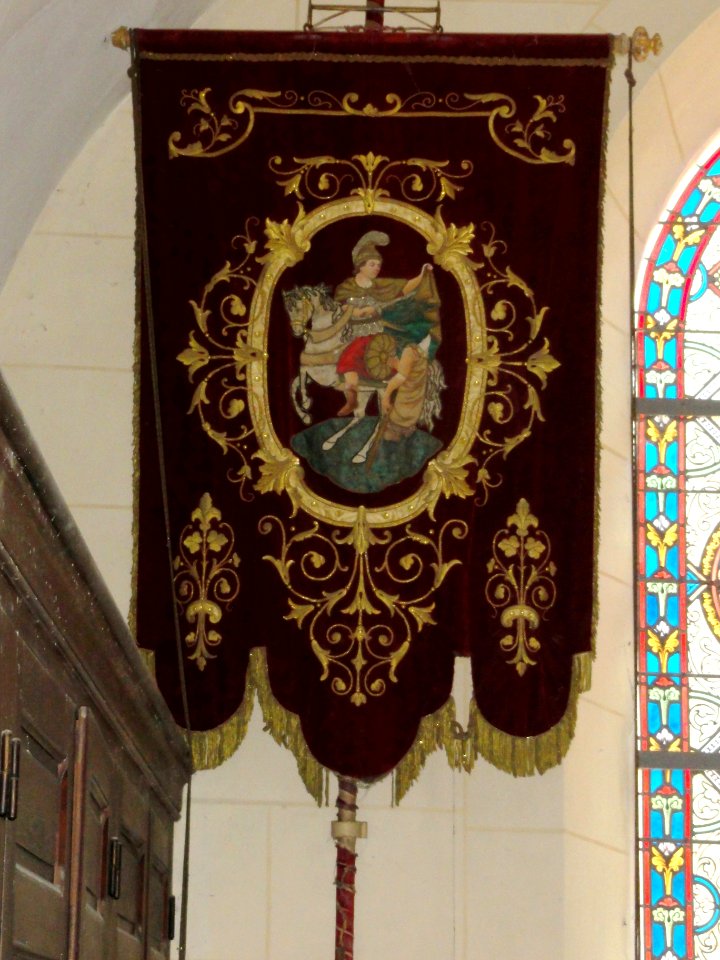 Cliponville (Seine-Mar.) église, bannière de procession 1