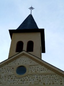 Clocher de l'église de Lonçon vue 2