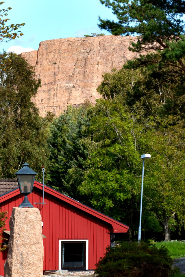 Cliff seen from Lyse Church