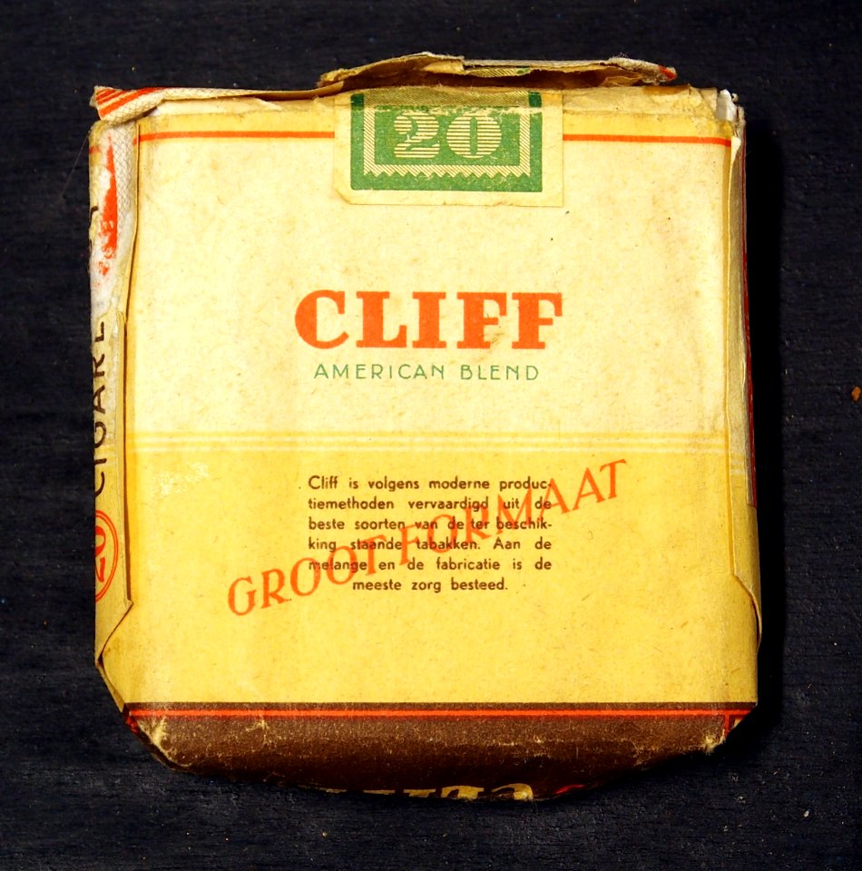 Cliff cigarettes backside