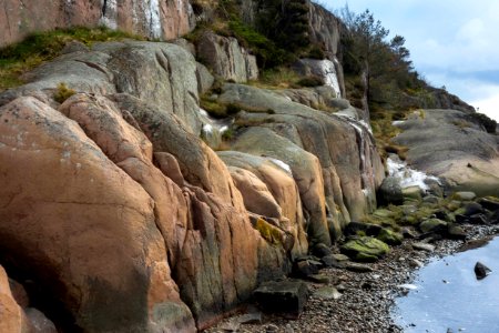 Cliffs after the rain in Sandvik photo