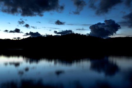 Clouds over Brofjorden at blue hour 1 photo