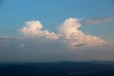 Clouds over Clayton, GA, viewed from Black Rock Mountain State Park, Aug 2017