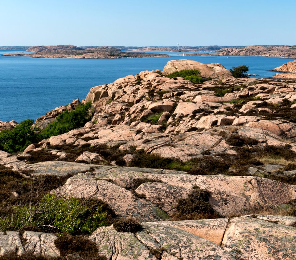Cliff in north Lysekil with Saltö in the background