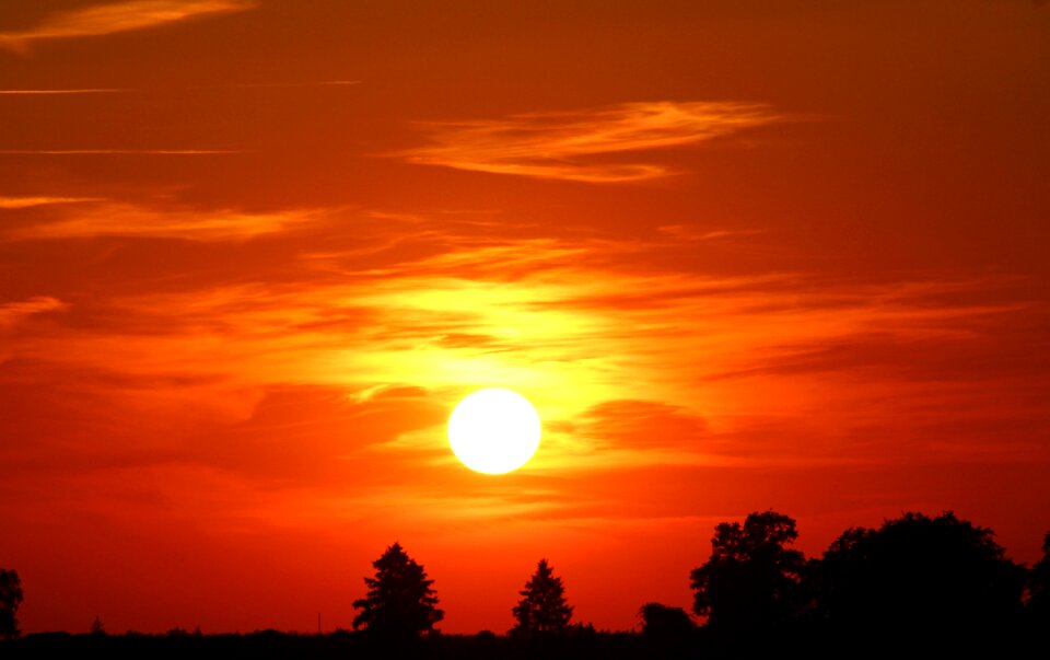 Setting sun sky afterglow