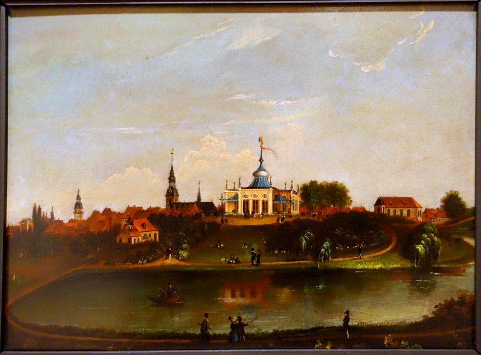 Coffeehouse in Wolfenbüttel, c. 1840, oil on paper - Braunschweigisches Landesmuseum - DSC04789