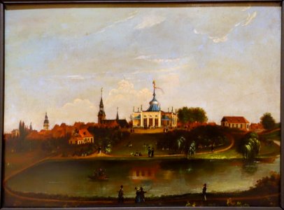 Coffeehouse in Wolfenbüttel, c. 1840, oil on paper - Braunschweigisches Landesmuseum - DSC04789