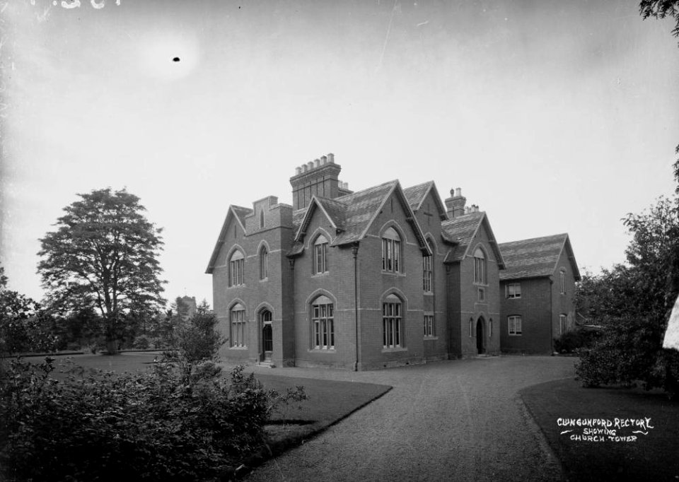 Clungunford rectory showing church tower (1293758)